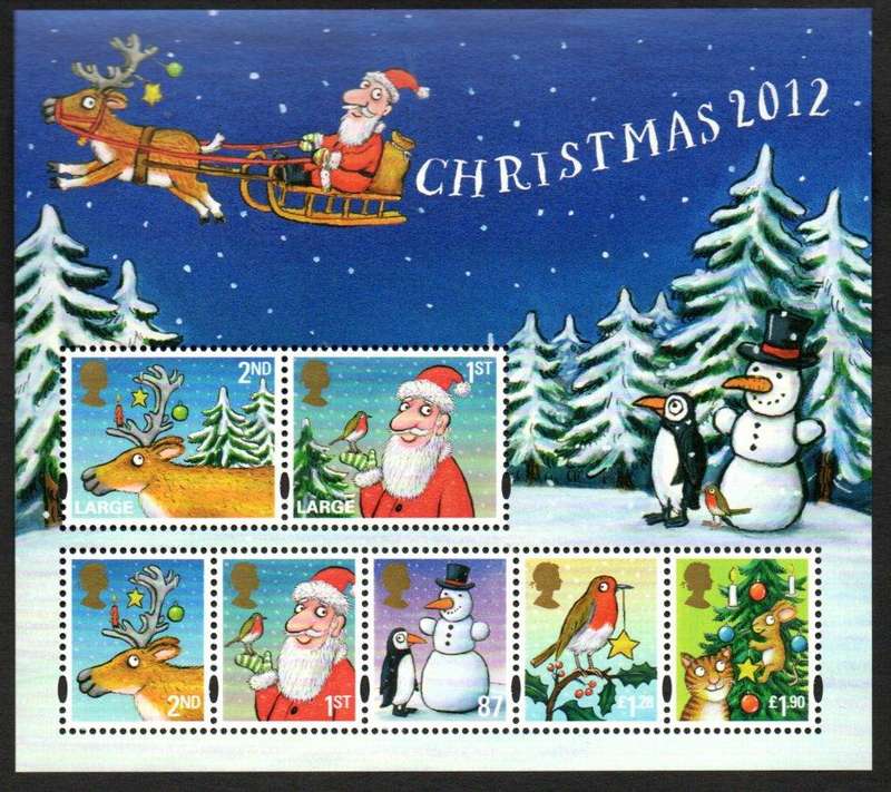 GB 2012 Christmas umm mini sheet SGMS3422. CV GBP 10 - as per scans.