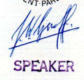 RSA 1985 inaug of the Cape Parliamentary Buildings (x2) fdcs 'signed - speaker' - as per scans.