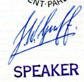 RSA 1985 inaug of the Cape Parliamentary Buildings (x2) fdcs 'signed - speaker' - as per scans.