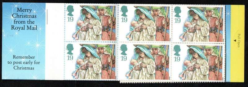 GB 1994 mint Christmas barcode booklet containing 20x19p stamps. LX7.