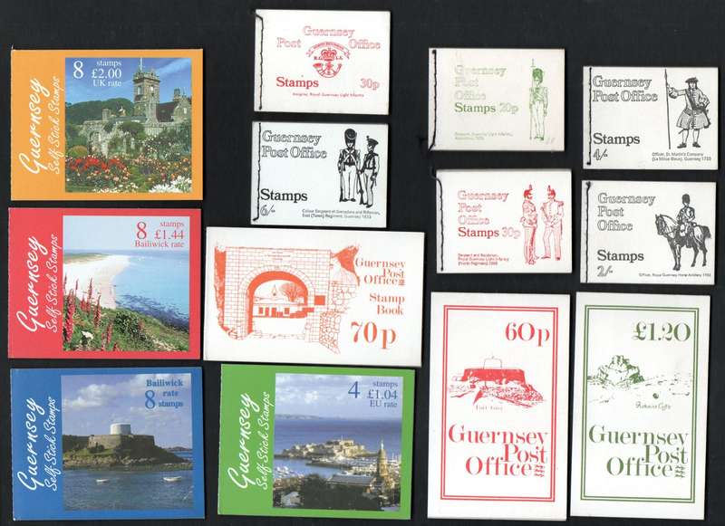 Guernsey selection of (x15) mint and complete booklets.