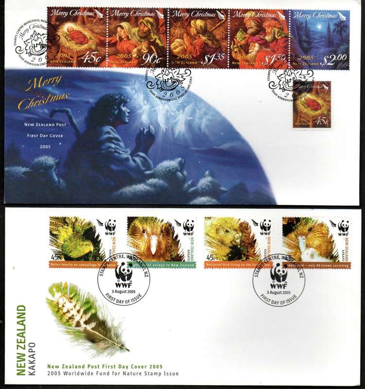 NEW ZEALAND 2005/2006 SELECTION OF (X12) FIRST DAY COVERS. AS PER SCANS. GREAT LOT. GOOD VALUE.