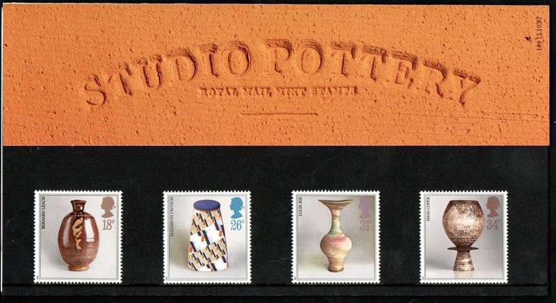 GB 1987 studio pottery mint presentation pack no 184.