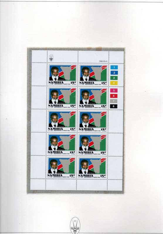 Namibia 1990 independence issue nice book with FDC, sheets - as per scans.
