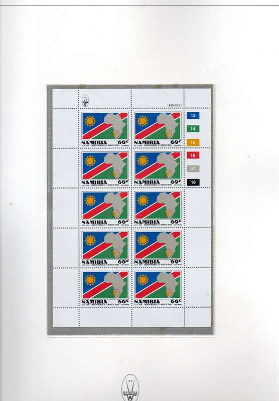 Namibia 1990 independence issue nice book with FDC, sheets - as per scans.