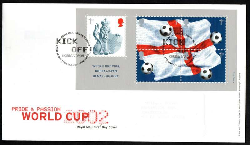 GB 2002 World Cup football championship, Japan and Korea first day cover (Tallents House).
