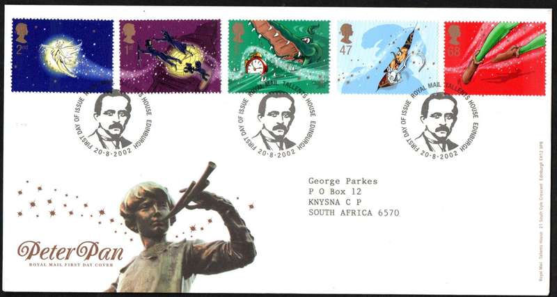 GB 2002 Peter Pan first day cover (Tallents House) - as per scans.