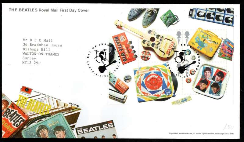 GB 2007 The Beatles album covers (x2) first day covers (Liverpool) - CV GBP 13 - as per scans.