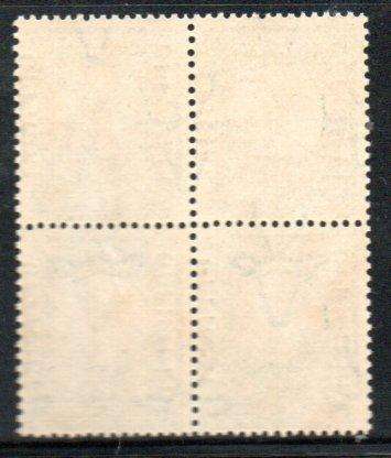 Union 1929 1/2d official blk of (x4) umm with unlisted variety 'overprint shifted into perfs'.