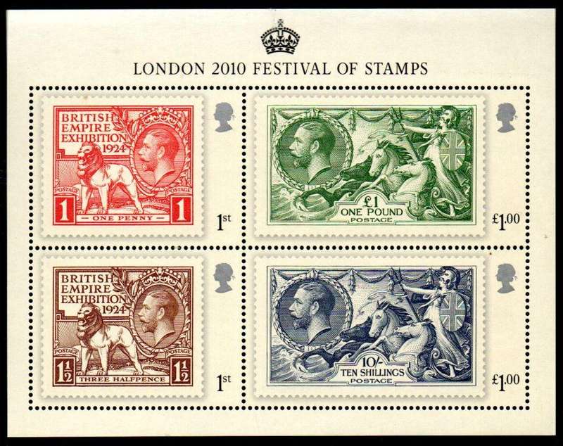GB 2010 London Festival of Stamps/centenary of KGV accession msheet umm. SGMS3072.