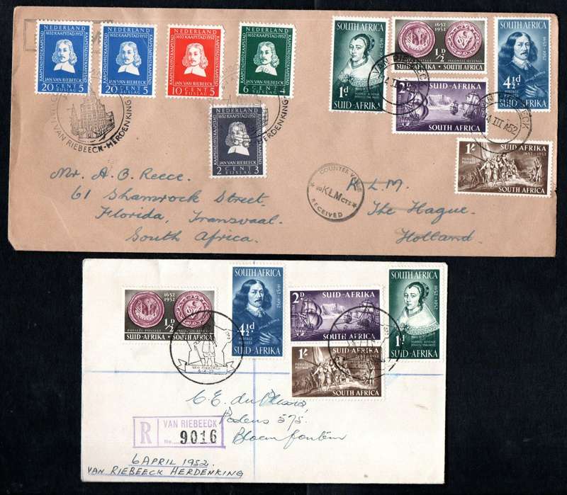 Union 1952 tercentenary of van Riebeeck selection of (x20) covers etc - condition etc mixed