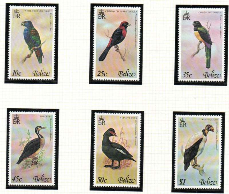 Belize 1978 birds umm set of (x6) singles - SG467-72 - lovely thematic set.