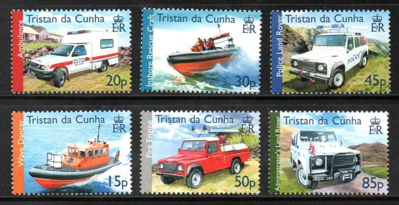 Tristan da Cunha 2007 local vehicles umm set of (x6) singles - SG872/7 - CV GBP 12+