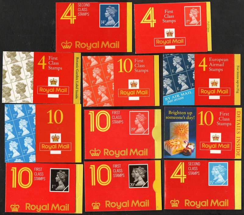 GB selection of (x10) mint barcode booklets - as per scans - good cv.
