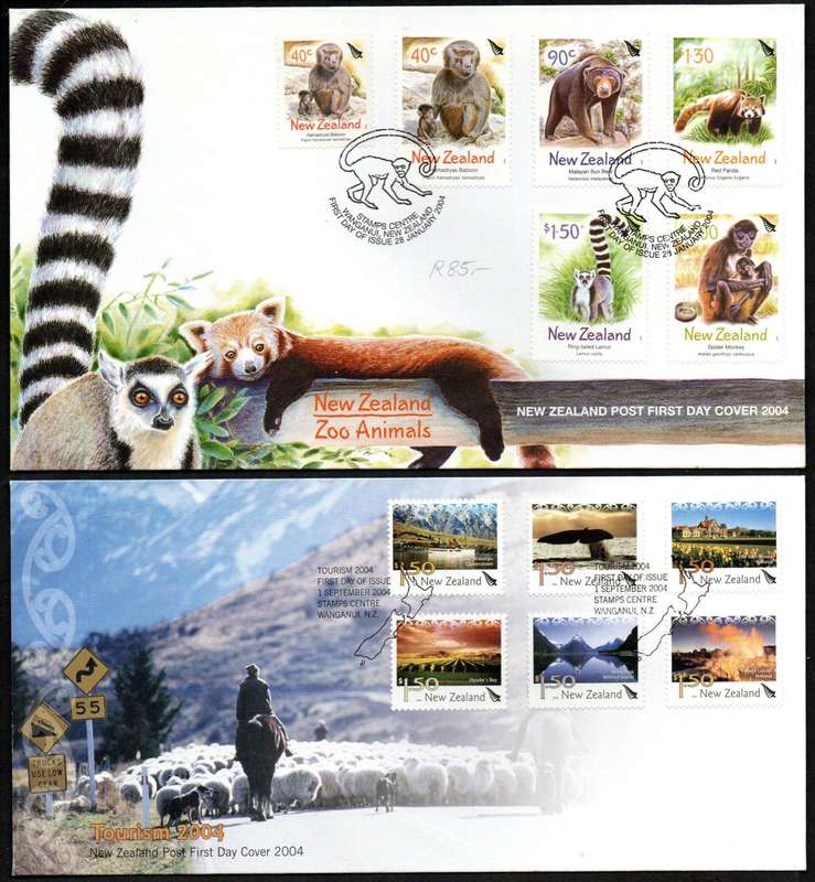 New Zealand 2004/2005 Selection of 14 First Day Covers