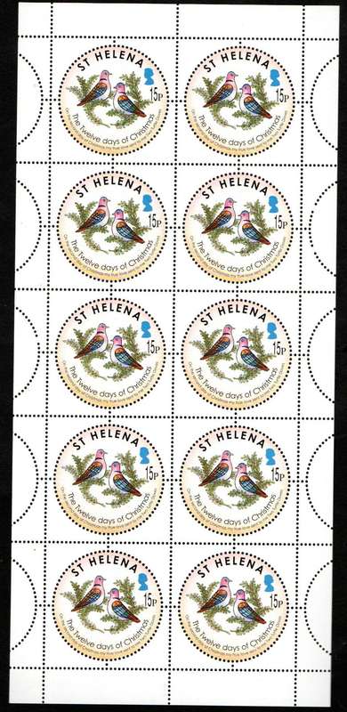 St Helena 2006 the 12 days of Christmas set of (x6) umm sheets of (x10) - SG1005/10 Total CV GBP 83