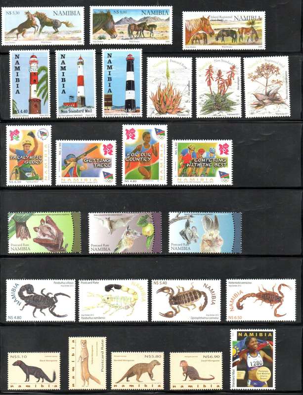 Namibia 2009/12 selection of umm singles in sets - great thematics etc.