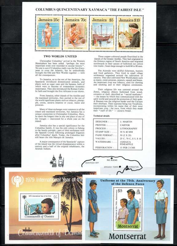 Commonwealth (mainly Jamaica/Dominica etc) selection of (x27) msheets umm - nice mix.