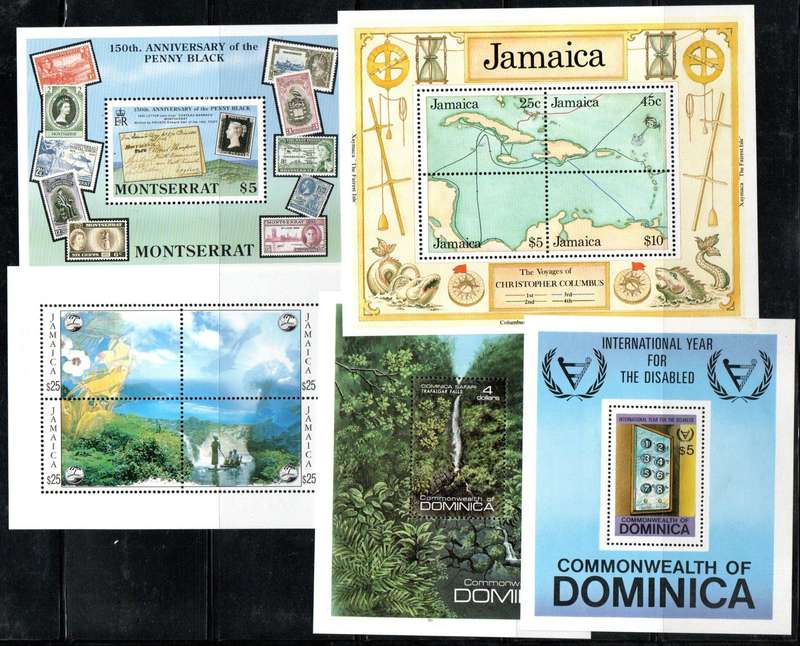 Commonwealth (mainly Jamaica/Dominica etc) selection of (x27) msheets umm - nice mix.