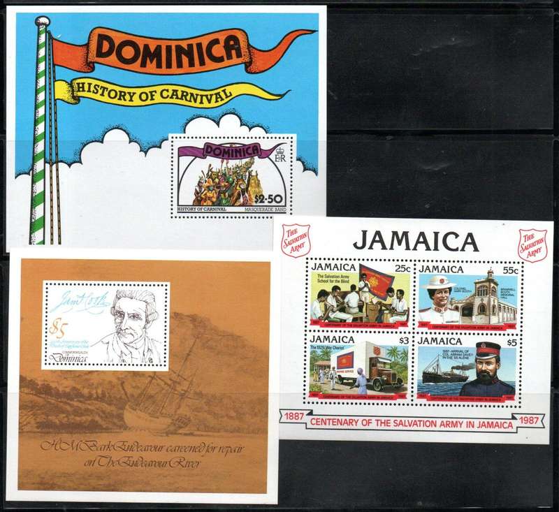 Commonwealth (mainly Jamaica/Dominica etc) selection of (x27) msheets umm - nice mix.