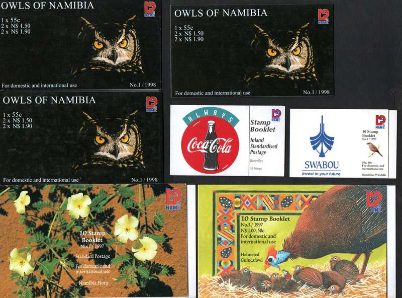 NAMIBIA/SWA CLEARANCE OF (X15) MINT/SELF-AD BOOKLETS. SOME DUPLICATION. TOTAL CV R2200+