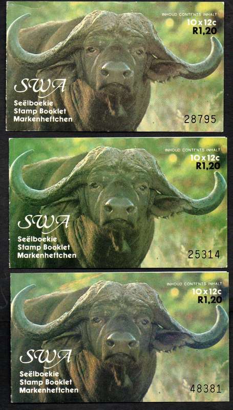 NAMIBIA/SWA CLEARANCE OF (X15) MINT/SELF-AD BOOKLETS. SOME DUPLICATION. TOTAL CV R2200+