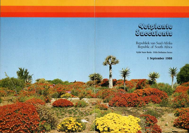 RSA 1988 5th def issue succulents/Kirstenbosch 75 Festival program multiple signed' - as per scans.