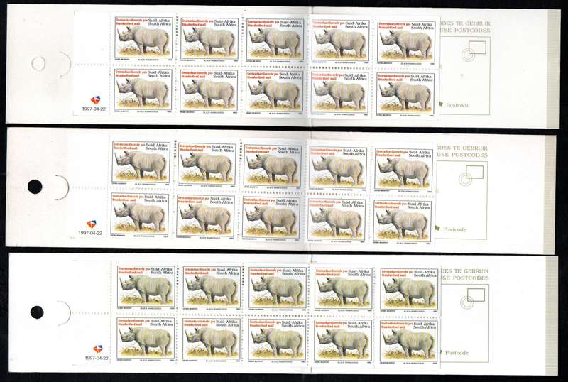 RSA (x3) rhino booklets mint and complete - as per scans.