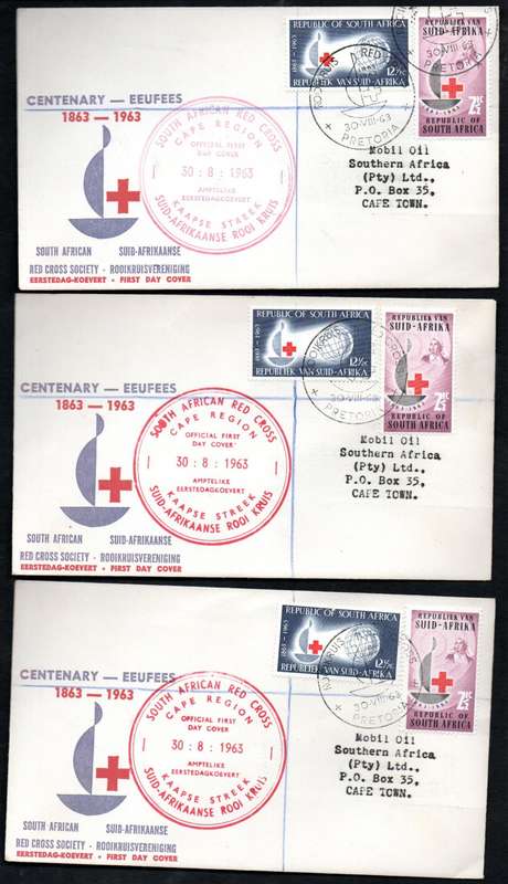 RSA 1963 centenary of Red Cross selection of (x19) covers - condition etc as per scans.