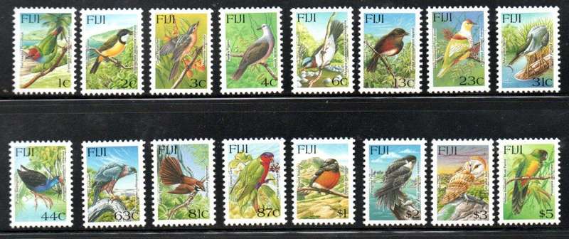 Fiji 1995 birds umm set of (x16) singles - SG912-27  CV GBP 22+ - lovely thematic set.