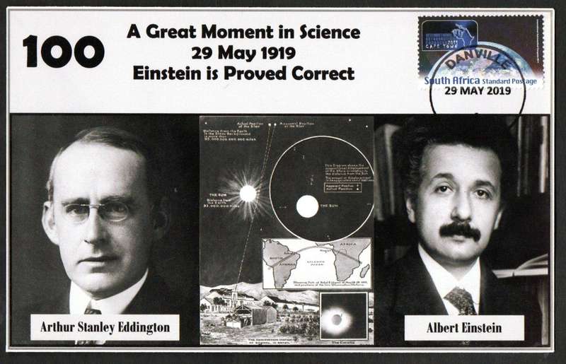 RSA 2019 100th anniversary of Einstein's theory proven correct privately made cover - nice item.
