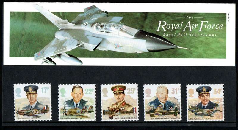 GB 1986 history of the Royal Air Force mint presentation pack no 175.