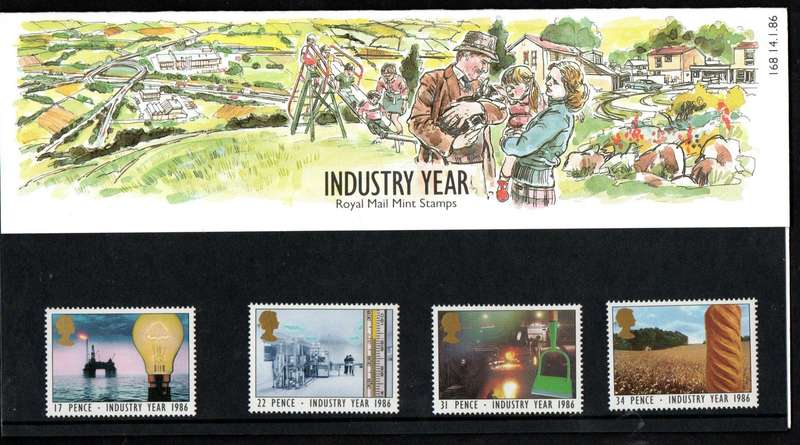GB 1986 Industry Year mint presentation pack no 168.