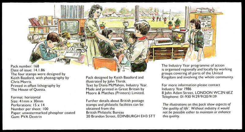 GB 1986 Industry Year mint presentation pack no 168.