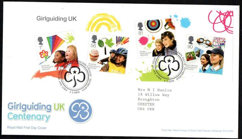 GB 2010 centenary of Girlguiding first day cover (Tallent's House) - nice item.