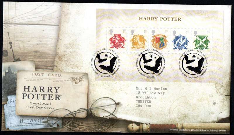 GB 2007 publication of final book in Harry Potter series (x2) first day covers - CV GBP 12.