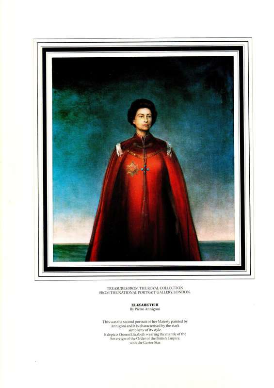 GB Lovely Royal Collection National Portrait Gallery London presentation folder with (x5) prints.
