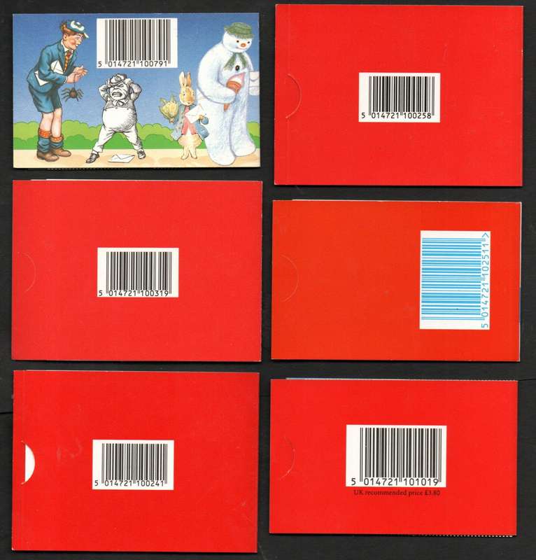 GB selection of (x6) barcode greetings stamp booklets mint - as per scans  CV GBP 70+.