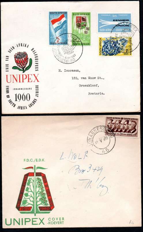 Union 1960 clearance of 50th ann of Union/Unipex etc covers (x20) - condition etc mixed as per scans