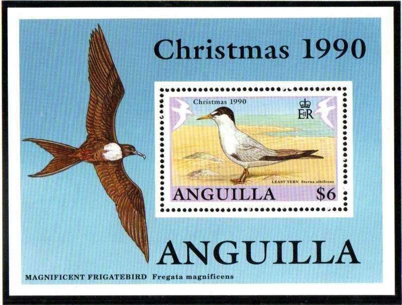 Anguilla 1990 Christmas - birds umm mini sheet - SGMS868  CV GBP 9.5.