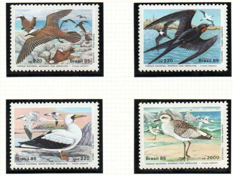 Brazil 1985 National Marine Park - Abrolhos (birds) umm set of (x4) - SG2168-71 - lovely thematic
