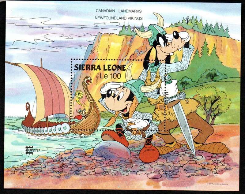 Sierra Leone 1987 CAPEX 87 Disney characters set of (x8) + (x2) msheets - SG1019/MS1027  CV GBP 18+