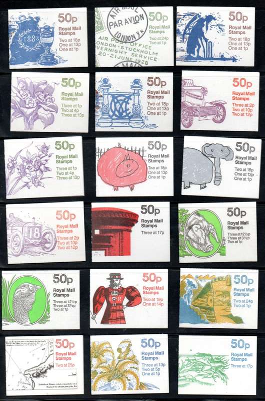 GB selection of (x43) folded mint/complete booklets  as per scans - good total cv etc