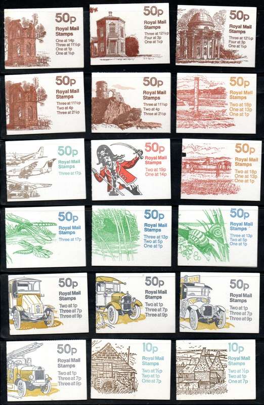 GB selection of (x43) folded mint/complete booklets  as per scans - good total cv etc