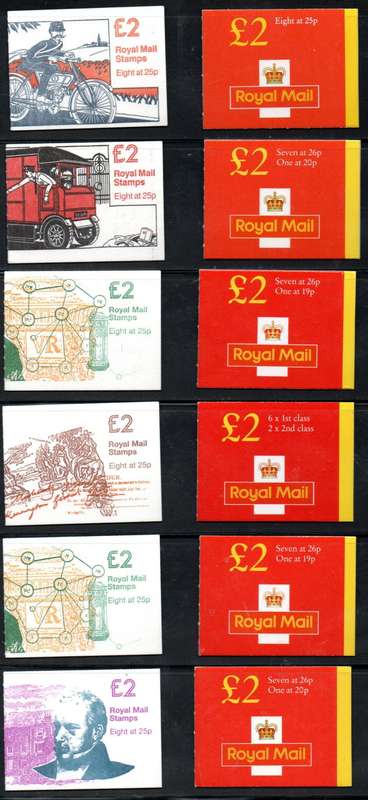 GB selection of (x12) 2 pound mint/complete booklets - as per scans - good value lot.