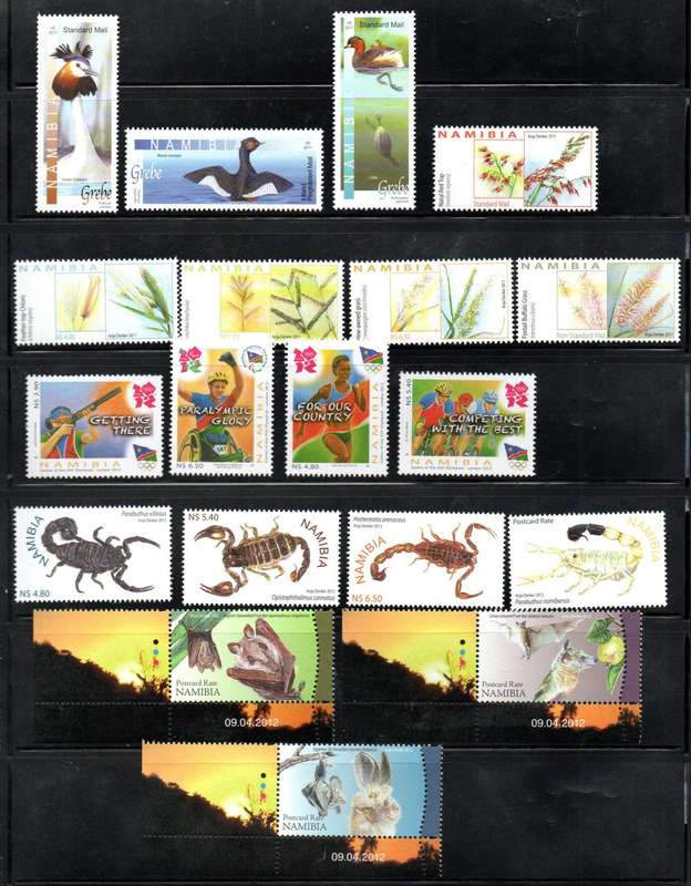 Namibia selection of umm singles in sets - nice thematics etc.
