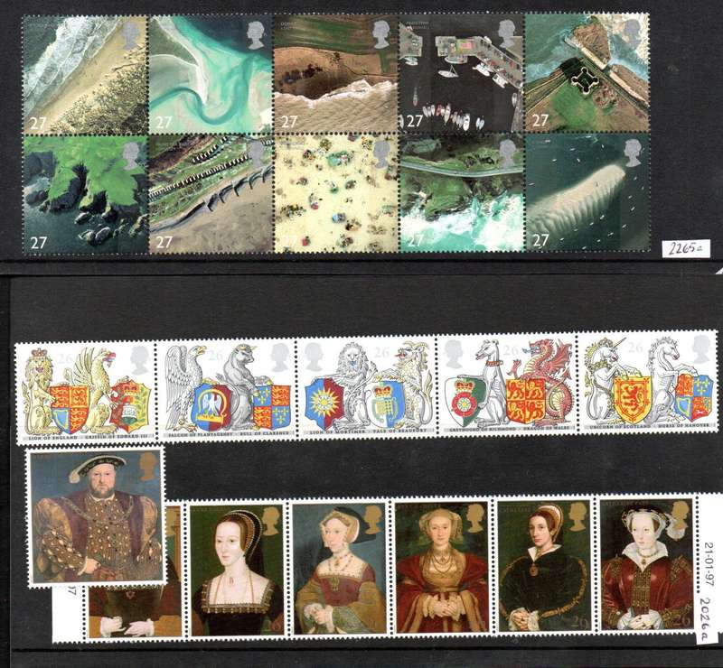 GB clearance of mint/used strips, blocks etc - as per scans - good total cv.