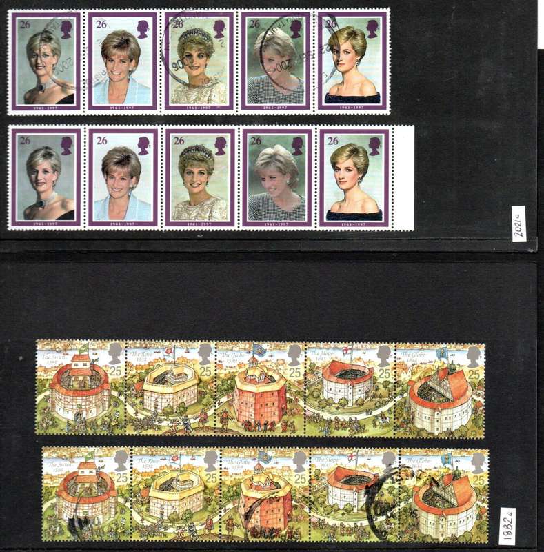 GB clearance of mint/used strips, blocks etc - as per scans - good total cv.