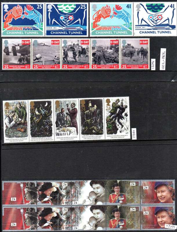 GB clearance of mint/used strips, blocks etc - as per scans - good total cv.