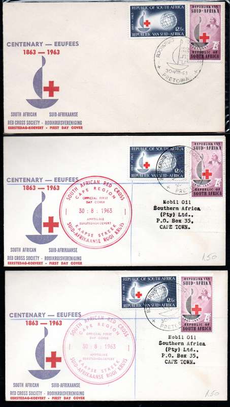 RSA 1963 centenary of Red Cross selection of (x30) covers - condition etc as per scans.